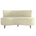 Ver imagem 1 de Sofá Living 3 Lugares 160cm Aang Pés Palito Bouclê Bege Claro G33 - Gran Belo