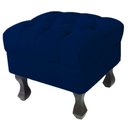 Ver imagem 2 de Kit 02 Puffs Decorativo Em Captonê Retrô Luis Xv Suede Azul Marinho - LM DECOR