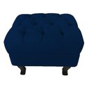 Ver imagem 3 de Kit 02 Puffs Decorativo Em Captonê Retrô Luis Xv Suede Azul Marinho - LM DECOR
