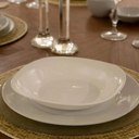 Ver imagem 2 de Prato Fundo Plaza Nadir 22 cm em Vidro Opaline Branco - Kit com 6 Unidades