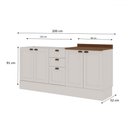 Ver imagem 2 de Armário de Cozinha Americana Completa Compacta Iluminata Genialflex Branco/ébano - Genialflex
