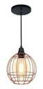 Ver imagem 1 de Lustre Luminária Pendente Utron Aramado Curve Preto e Cobre - Cobre