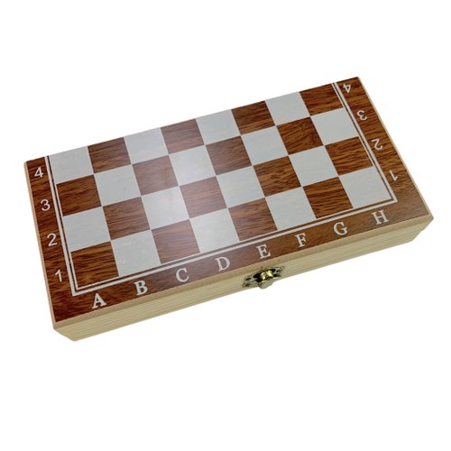 Jogo de Tabuleiro 3 em 1 - Xadrez, Gamao e Ludo Xalingo - Branco+