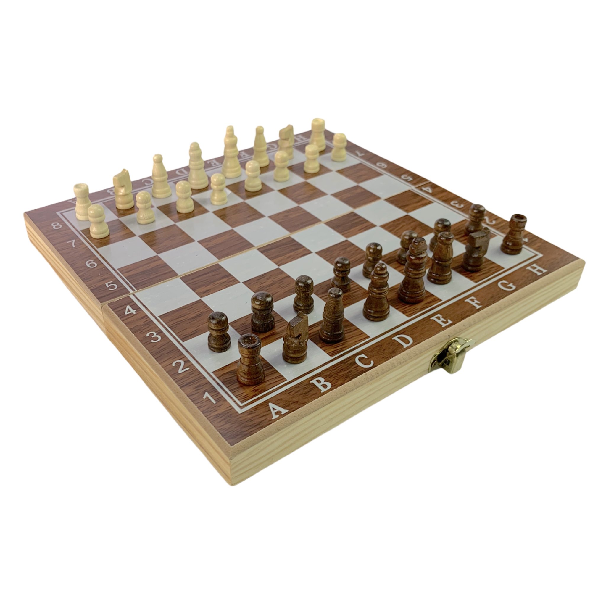 3 em 1 jogo de xadrez-tabuleiro de xadrez de madeira, xadrez de gamão e  jogo de damas para jogos de família de viagem