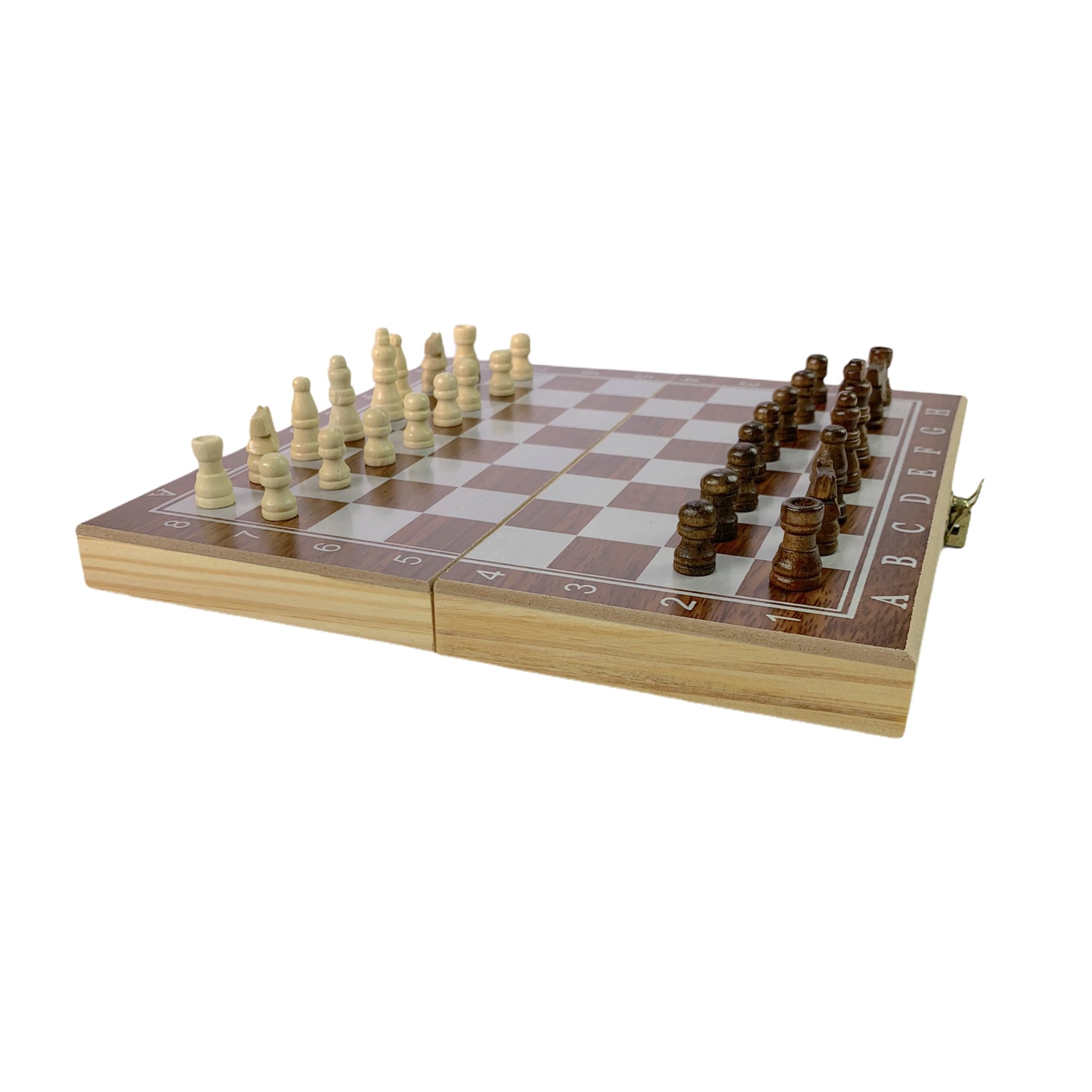 Jogo de xadrez De Madeira 3 Em 1 24 x 24 Cm - CHESS - Jogo de