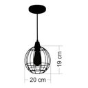 Ver imagem 2 de Lustre Luminária Pendente Utron Aramado Curve Preto e Cobre - Preto
