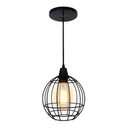 Ver imagem 1 de Lustre Luminária Pendente Utron Aramado Curve Preto e Cobre - Preto