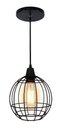 Ver imagem 1 de Lustre Luminária Pendente Utron Aramado Curve Preto e Cobre - Preto