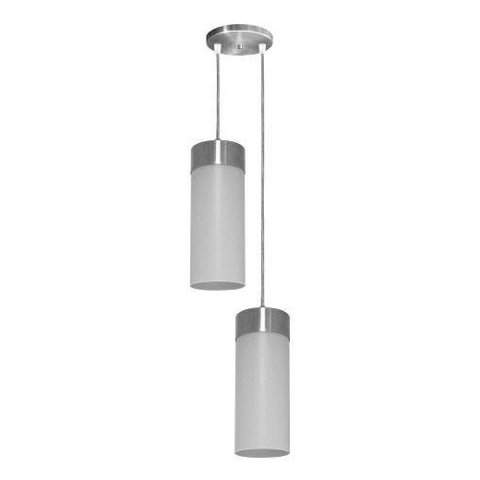 Lustre Luminária Pendente Utron Copo Duplo Translúcido E27 - Branco - 110v/220v (bivolt)