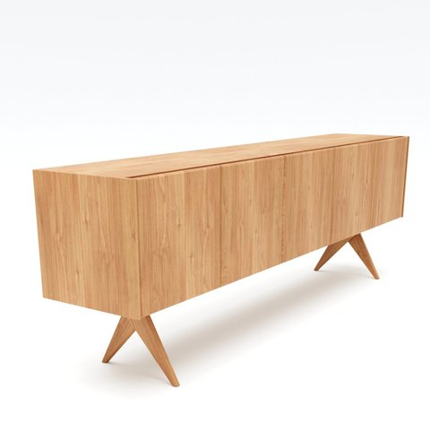 Balcão Buffet Aparador Lenny 229 Cm 5 Portas Laminado