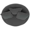Ver imagem 5 de Poltrona Giratória 127cm Golden Veludo Cinza - Sallar Home