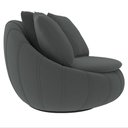 Ver imagem 6 de Poltrona Giratória 127cm Golden Veludo Cinza - Sallar Home