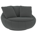 Ver imagem 1 de Poltrona Giratória 127cm Golden Veludo Cinza - Sallar Home