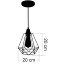 Ver imagem 2 de Lustre Luminária Pendente Utron Aramado Class em 2 Cores - Preto