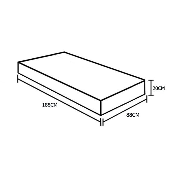 Colchão Solteiro Luckspuma Espuma Aspen Super Firme 88x188x20 - 5