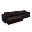 Ver imagem 5 de Sofá Retrátil Manual Sala de Estar Nolan Bipartido 414cm Conforto Premium em Couro Wine Vinho G58 -