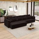 Ver imagem 1 de Sofá Retrátil Manual Sala de Estar Nolan Bipartido 414cm Conforto Premium em Couro Wine Vinho G58 -