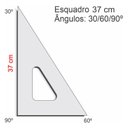 Ver imagem 6 de Esquadro Acrílico Engenharia 30/60/90 Desenho Técnico 37 cm