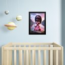 Ver imagem 2 de Quadro Infantil Orixá Baby Obá 24x18cm:moldura Branca