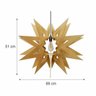 Lustre Pendente em Madeira - Stick Star - Marfim - 2