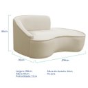 Ver imagem 5 de Kit Divã Recamier Orgânico Marrocos 200cm Lado Direito e 2 Poltronas Amore Bouclé