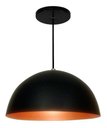 Ver imagem 1 de Lustre Luminária Pendente Utron Alumínio Meia Lua 30cm Cobre - Preto - 110v/220v (bivolt)