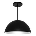 Ver imagem 1 de Lustre Luminária Pendente Utron Alumínio Meia Lua 30cm Cores - Preto - 110v/220v (bivolt)