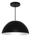 Ver imagem 1 de Lustre Luminária Pendente Utron Alumínio Meia Lua 30cm Cores - Preto - 110v/220v (bivolt)