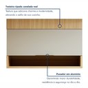 Ver imagem 6 de Armário Aéreo 1 Porta Basculante e Nicho 120cm 100% MDF Realeza Premium Bege/Carvalho/Greige