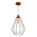 Ver imagem 1 de Lustre Luminária Pendente Utron Aramado Big Cake Cobre ou Preto - Cobre - 110v/220v (bivolt)