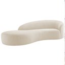 Ver imagem 1 de Divã Recamier Orgânico França 180cm Lado Esquerdo Bouclé Bege - Amarena Moveis