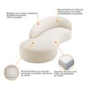 Ver imagem 4 de Divã Recamier Orgânico França 180cm Lado Esquerdo Bouclé Bege - Amarena Moveis