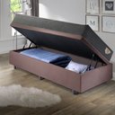 Ver imagem 3 de Cama Box Solteiro com Baú 88x188 com Colchão Adapto Ecoflex Molas Ensacadas Suede