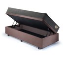 Ver imagem 4 de Cama Box Solteiro com Baú 88x188 com Colchão Adapto Ecoflex Molas Ensacadas Suede