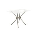 Ver imagem 7 de Conjunto: Mesa Sala Jantar Loire C/ Tampo de Vidro 120x80cm e 4 Cadeiras Florença Niquel - Branco