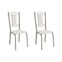 Ver imagem 6 de Conjunto: Mesa Sala Jantar Loire C/ Tampo de Vidro 120x80cm e 4 Cadeiras Florença Niquel - Branco