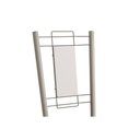 Ver imagem 5 de Conjunto: Mesa Sala Jantar Loire C/ Tampo de Vidro 120x80cm e 4 Cadeiras Florença Niquel - Branco