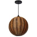 Ver imagem 1 de Lustre Luminária Pendente Utron Junco Globo Rústico 35cm - Palha
