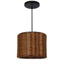 Ver imagem 1 de Lustre Luminária Pendente Utron Junco Tubo Rústico 25cm - Palha