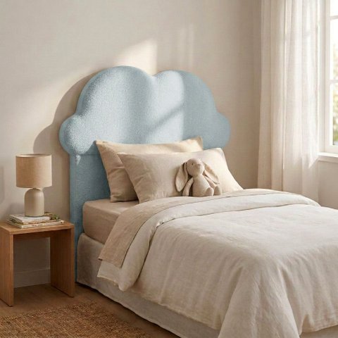 Cabeceira Cama Box Solteiro 90 cm Celeste Bouclê B05 - D'Rossi