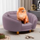 Ver imagem 2 de Mini Cama Poltrona Pet Lary Baby para Cachorro Veludo Rosé - Desk Design