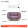 Mini Cama Poltrona Pet Lary Baby para Cachorro Veludo Rosé - Desk Design - 3