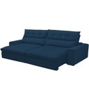 Ver imagem 6 de Sofá Retrátil Reclinável para Sala de Estar Living 250cm Dimas F04 Veludo Azul - Lyam Decor