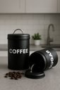 Ver imagem 3 de Pote Lata de Mantimentos Industrial Coffee - Linha Dom:preto