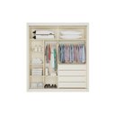 Ver imagem 3 de Guarda Roupa Solteiro 2 Portas de Correr (1 Ripada e 1 C/ Espelho) e 4 Gavetas Lugano Peroba -
