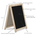 Ver imagem 3 de Cavalete de Calçada Standard Preto 70x50 Cm Moldura Pinus Natural