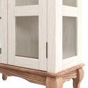 Ver imagem 5 de Cristaleira de Madeira Maciça com 2 Portas Branco Envelhecido