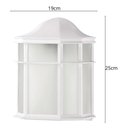 Ver imagem 5 de Kit 2 Arandelas Luminárias de Parede Jardim Branca Colonial 19x25cm Polipropileno Lente Fosca Dital