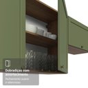 Ver imagem 6 de Armário Aéreo 70 Cm 2 Portas Rustic/verde Vik Madesa Rustic/verde Rustic/verde