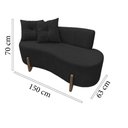 Ver imagem 7 de Namoradeira Sofá Feijão Luna Orgânica Couro Preto